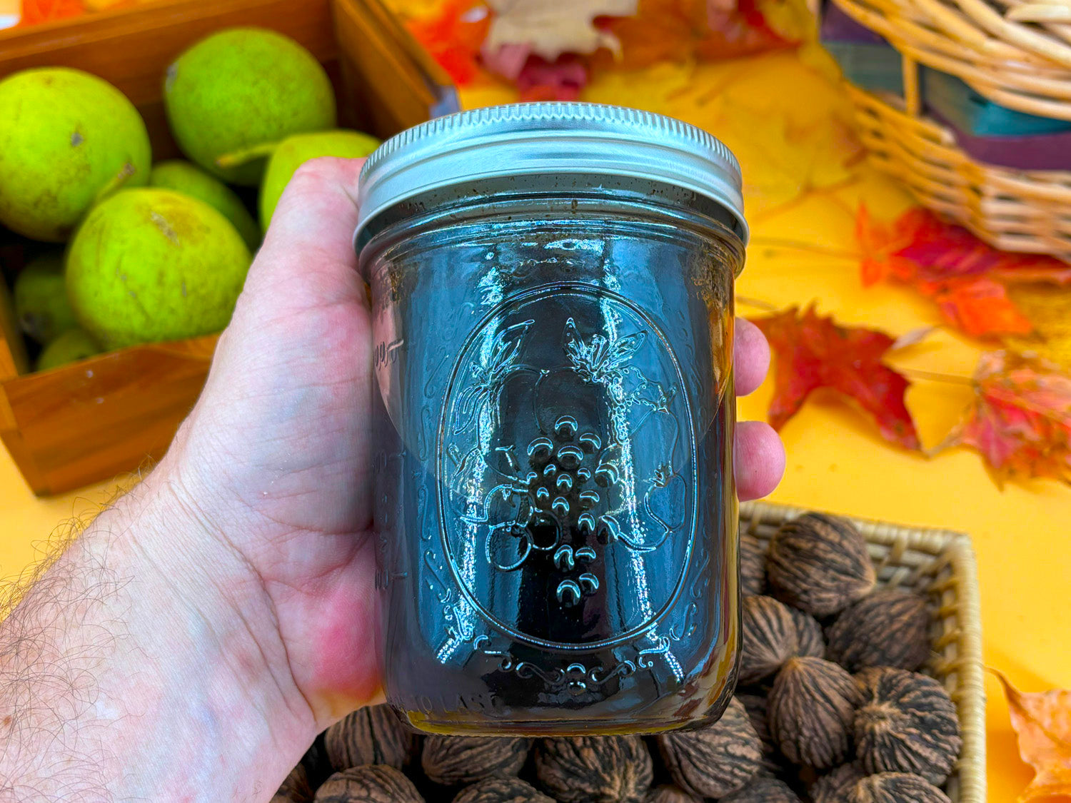 Natural Black Walnut Wood Stain — 1 Pint | Wild-Harvested & Handcrafted